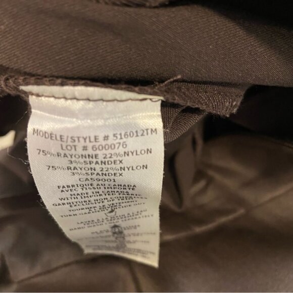 I love Taylor Madison pants ILTM brown silky flattering coated stretch XL layer - Picture 8 of 11